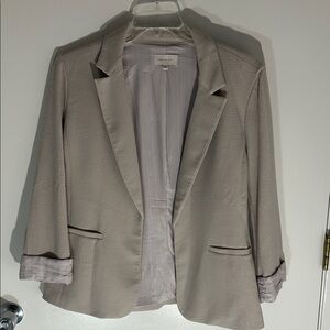 Skies Are Blue Textured Beige Blazer
